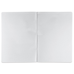 Fabriano Ecoqua Plus Fabric-Bound Notebook - Lime, 8-1/4" x 11-7/10", Lined, open