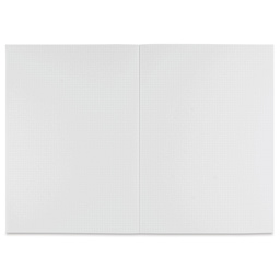 Fabriano Ecoqua Plus Glue-Bound Notebook - Grey, 8-1/4" x 11-7/10", Dot Grid, open