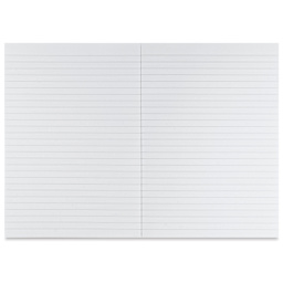 Fabriano Ecoqua Plus Glue-Bound Notebook - Turquoise, 5-4/5" x 8-1/4", Lined, open