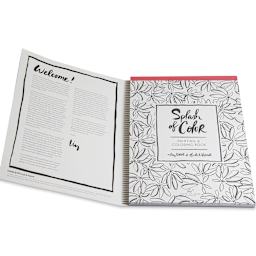 Splash of Color Painting & Coloring Book - front cover open