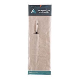 Art Alternatives Canvas Brush Holder and Brush front of packaging