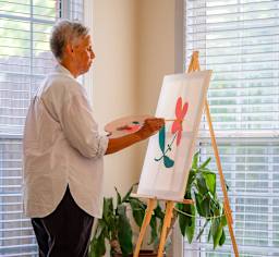 Art Alternatives Basic Wood Display Easel - Natural, in studio