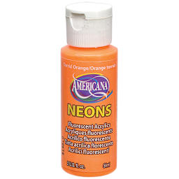 DecoArt Acrylic Paint -  Neon Torrid Orange, 2 oz