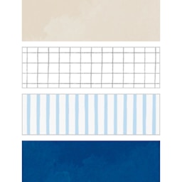 KITTA Compact Washi Tape and Sticker Sets KITTA Basic - Linen