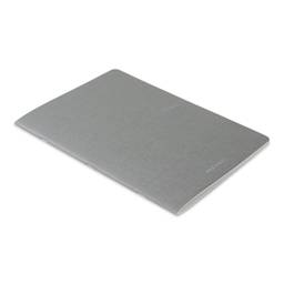 Fabriano EcoQua Staplebound Notebook - Gray, 11.7" x 8.3", Graph (side view)