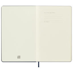 Moleskine Sketchbook - Sapphire Blue, Large, 8-1/4" x 5", inside cover