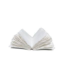 LAMALI Liasse Soft-Cover Handmade Book, 3.5 in x 4.7 in, 144 Pgs./Bk., White