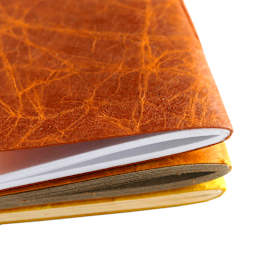 LAMALI Ninki Soft-Cover Handmade Journal, 4.3 in x 5.9 in, 64 Pgs./Bk., Earth Tones