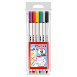 Pen 68 Brush Sets 6-Pen Wallet Set