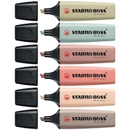 BOSS ORIGINAL NatureCOLORS Highlighter Set 6-Piece Wallet Set (Mud Green, Earth Green, Umber, Sienna, Beige, Warm Grey)