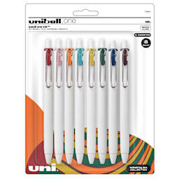 Uni-Ball One Retractable Gel Pen Set - Set of 8, Nowstalgia Collection, 0.7 mm