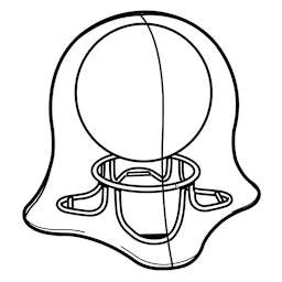 Time Concept Jellyfish Balance Ball Chair (Diagram)