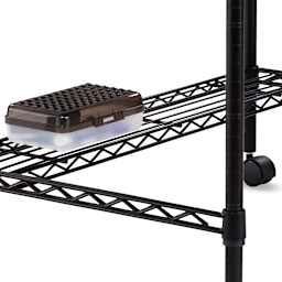 Safco Wire Desk - Black (Shelf with pencil box)