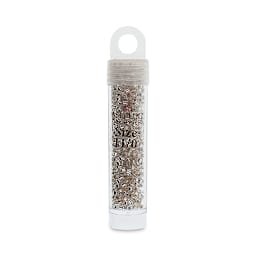 John Bead Miyuki Delica Glass Beads - Crystal, Silver Lined, 11/0, 5.2 g
