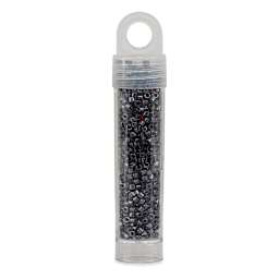 John Bead Miyuki Delica Glass Beads - Gunmetal, 11/0, 5.2 g
