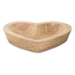 Creative Co-Op Wooden Heart Bowl - Chinaberry Wood