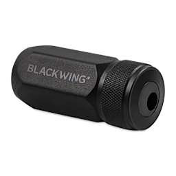 Blackwing One-Step Long Point Sharpener - Black, laying on it's side