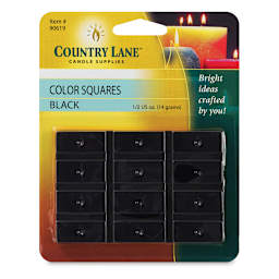 Country Lane Candle Dye - Front of blister package of Black Dye Block