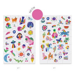 Djeco Temporary Tattoos - Rainbow sheets