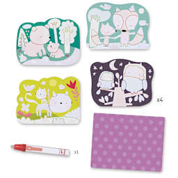Paint with Water Kits - Components of Hidden Woods Kit shown