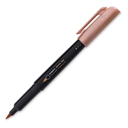 Zebra Metallic Brush Pen - Bronze - with cap off