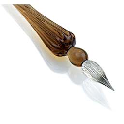 Herbin Round Glass Dip Pen - Black close-up of nib