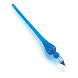 Herbin Round Glass Dip Pen - Navy Blue out of gift box