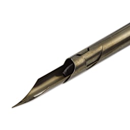 Manuscript Decorative Quill Dip Pen, close-up of the bottom of the Drawing nib and accommodation tip