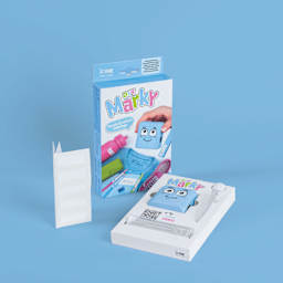 Colop DIY Marky Textile Stamp Set - Light Blue out of packaging