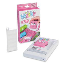 Colop DIY Marky Textile Stamp Set - Pink contents with packaging