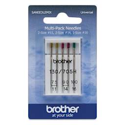 Brother Universal Sewing Machine Needles - Set of 5, Assorted Sizes front of packaging