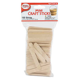 Pepperell Mini Craft Sticks - Pkg of 150, 2-1/2" x 3/8" front of packaging