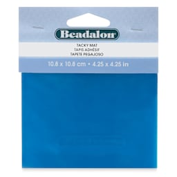 Beadalon Tacky Bead Mat - 4.25" x 4.25" front of packaging