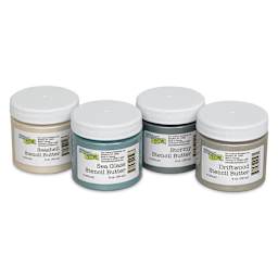 Stencil Butter Acrylic Paints - Pkg of 4, Beach House, 2 oz Jars lined up