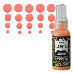FolkArt Dots Acrylic Paint - Mesa Sun, 2 oz bottle and swatch