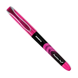 Zebra Fountain Pen - Pink, cap on