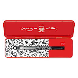 Caran d'Ache Keith Haring 849 Ballpoint Pen - Black, inside of the packaging
