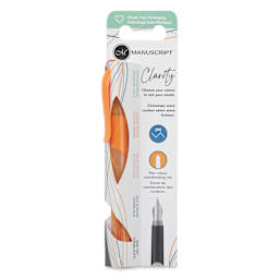 Manuscript Clarity Fountain Pen - Iridium Nib, Creative Orange, front of packaging