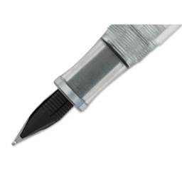 Noodler's Triple Tail Flex Fountain Pen - Clear, close-up of the pen