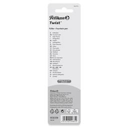Pelikan Twist Fountain Pen - Black, Medium Tip, back of the packaging