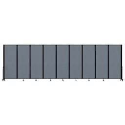 Screenflex Full Motion Room Divider - 7'6" x 25'1", Summer Blue, 9 Panel