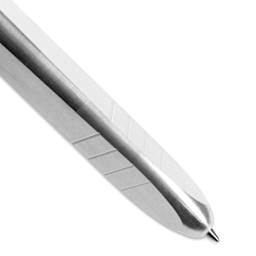 Kolo Tino Raw Metal Ballpoint Pen - Raw Aluminum, close up of nib