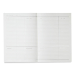 Notem Milo Weekly Work Journal - 9-1/4" x 6-7/10", 56 Pages, open