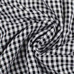 Camelot Linen Checks - Black, 57" x 15 yds, rolled up