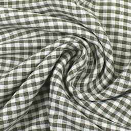 Camelot Linen Checks - Olive, 57" x 15 yds, rolled up