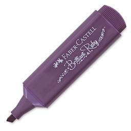 Faber-Castell Metallic Textliner - Single Brilliant Ruby Marker at angle