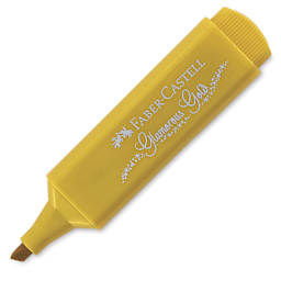 Faber-Castell Metallic Textliner - Single Glamorous Gold Marker at angle
