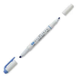 Zebra Mildliner Double Ended Creative Marker - Dark Blue (Caps off)