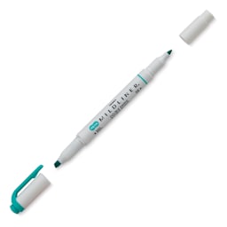 Zebra Mildliner Double Ended Creative Marker - Summer Green (Caps off)