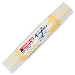 Edding 5400 Acrylic Double Ended Paint Marker - Pastel Yellow 915, Cap On